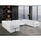 Homeroots White Italian Leather Power Reclining U Shaped Ten Piece Corner Sectional With Console 634688 - alternate 8