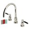 Kingston Brass Widespread Bathroom Faucet with Brass Pop-Up, Polished Nickel KS8926DKL - alternate 1