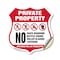 Signmission Private Property Shield Sign No Skateboa, 12 Inch X 12 Inch, Vinyl Decal SHI-D-12-442 - alternate 1
