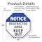 Signmission Notice Restricted Area Keep Out, 10 Inch X 10 Inch, Aluminum Metal Signs OC-A-10-176 - alternate 6