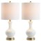 Jonathan Y Cox 22" Glass/Metal LED Table Lamp, White, 2PK JYL4033A-SET2 - alternate 1