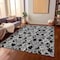 Homeroots 5' X 8' Black And Gray Abstract Washable Indoor Outdoor Area Rug 614126 - alternate 9