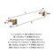 Amerock Glacio Clear/Champagne Bronze Contemporary 18 in 457 mm Towel Bar BH36063CCZ - alternate 5