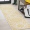 Jonathan Y Estrella Bohemian Medallion Textured Weave Cream/Yellow 2 ft. x 10 ft. Indoor/Outdoor Runner Rug SMB105H-210 - alternate 1