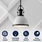Jonathan Y Homer 10" 1-Light Modern Industrial Metal LED Dome Pendant, White/Matte Black JYL9535E - alternate 10