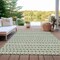Homeroots 5' X 8' Linen And Lime Green Striped Washable Indoor Outdoor Area Rug  610535 - alternate 9