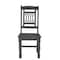 Homeroots Set of Two Black Wood Slat Back Dining Side Chairs 522057 - alternate 9