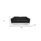 Homeroots 80" Black Genuine Leather Sofa With Silver Legs 480921 - alternate 7