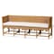 Bali & Pari Seranay Bohemian Scallop Light Honey Rattan Long Dining Bench 255-14135-ZORO - alternate 9