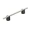 Amerock Transcendent 5-1/16 in 128 mm Center-to-Center Matte Black/Polished Nickel Cabinet Pull BP7414128MBPN - alternate 1
