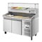 Koolmore 59 in. Two-Door Refrigerated Granite Top Pizza Prep Station with Refrigerated Condiment Pan Holder KM-RPCPS-2D59-GRT - alternate 9