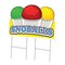 Signmission Snoballs Die Cut Yard Sign & Stake outdoor plastic coroplast window, C-DC-2436-Snoballs19 C-DC-2436-Snoballs19 - alternate 1