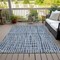 Homeroots 5' X 8' Navy Blue And Ivory Striped Washable Indoor Outdoor Area Rug 583445 - alternate 9