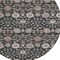 Homeroots 8' Black Brown And Beige Round Floral Washable Indoor Outdoor Area Rug 605415 - alternate 8