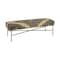 Homeroots 55in Green Brown and Black Upholstered Abstract Cotton Blend Bench 376186 - alternate 6