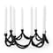 Homeroots 4" Black Abstract Metal Tabletop Candelabra Candle Holder 608412 - alternate 1