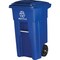 Toter 32 Gal. Recycling Trash Can with Lid 025532-D7BLU - alternate 5