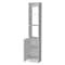 Homeroots 13" White Wood Freestanding Single Door Bathroom Vanity 558544 - alternate 5