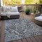 Homeroots 3' X 5' Gray Charcoal And Silver Abstract Washable Indoor Outdoor Area Rug 588468 - alternate 8