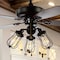 Jonathan Y Lucas 52" Caged 3-Light Metal/Wood LED Ceiling Fan, Black JYL9601A - alternate 11