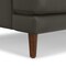 Homeroots 76" Black Leather Sofa With Brown Legs 640995 - alternate 7