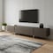 Homeroots 95in Ash Gray And Nickel Wood And Stainless Steel Enclosed Storage TV Stand 722442 - alternate 8