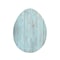 Homeroots 18" X 14" Turquoise Reclaimed Wood Egg Shaped Wall Decor 384893 - alternate 1
