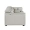 Homeroots 90in Light Gray and Brown Italian Leather Power Reclining Loveseat With Storage 720558 - alternate 9