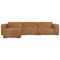 Homeroots 122" Sienna Leather Sofa With Ottoman With Brown Legs 641056 - alternate 6