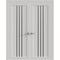 Sartodoors Interior Double Doors 84 x 96 inches, BASIC 4906 White with Black Glass, Wood Interior Solid Panel BASIC4906DD-WS-8496 - alternate 1