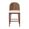 Baxton Studio bali & pari Denver Modern Bohemian Walnut Brown Finished Acacia Wood and Seagrass Counter Stool 239-13365-ZORO - alternate 10