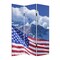 Homeroots 72" Red White And Blue American Flag Reversible Canvas Folding Three Panel Room Divider 277089 - alternate 8