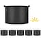 Ipower 25 Gallon Grow Bags, Garden Planting Nonwoven Fabric Pots with Reinforced Handle, 5PK GLGROWBAG25X5BLKV5 - alternate 1