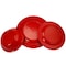 Studio California Mauna 12 Piece Melamine Dinnerware Set in Red Crackle Look Decal 114337.12 - alternate 3