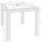 Leisuremod Mace Weave Design Outdoor Square Dining Table, White MT31W - alternate 6