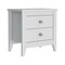 Homeroots 24" White Two Drawer Faux Wood Nightstand 543674 - alternate 1