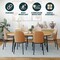 Leisuremod Tule Fabric Dining Side Chair with Powder-Coated Steel Frame, Natural Wood/Brown TCNW18BR - alternate 8