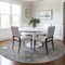 Homeroots 8' Gray Gold And Ivory Round Oriental Washable Indoor Outdoor Area Rug 598048 - alternate 8