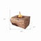 Homeroots 50000 BTU 40in Brown Aluminum Natural Gas Rectangular Fire Pit With Cover 535178 - alternate 5
