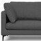 Homeroots 76" Gray Fabric Sofa With Black Legs 640972 - alternate 6