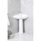 Kingston Brass 27" Ceramic Corner Pedestal Sink, Single Hole, Glossy White VPB2710 - alternate 5