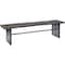 Homeroots Rectangular Indian Mango Woodbrown Tone Finish W Metal Cladding On The Base Dining Bench 376174 - alternate 9