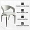 Leisuremod Entice Modern Leather Dining Chair with Iron Legs Open-Back Design in Grey EC60GR - alternate 10