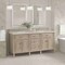 James Martin Vanities Lorelai 72" Double Vanity, Whitewashed Oak, w/ 3 CM Siberian Silestone Top 424-V72-WWO-3SFR - alternate 9