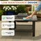 Pure Garden 6-Pc Outdoor Fire Pit Table Set, Black 50-104 - alternate 7
