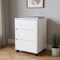 Homeroots 18in White Wood Accent Cabinet With Three Drawers 403736 - alternate 5