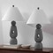 Jonathan Y Henge 28" Organic Minimalist Textured Resin/Metal Stacked LED Table Lamp, Gray, 2PK JYL9206B-SET2 - alternate 9