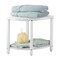 Lavish Home Corner Shower Bench Water Resistant Shower Stool for Inside Shower, Bathroom, or Sauna Foot Rest ST-BATH8-WHT - alternate 10