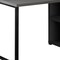 Homeroots 47" Gray and Black L Shape Computer Desk With Three Drawers 333531 - alternate 5