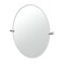Gatco A-Line 32" Frameless Oval Mirror, Satin Nickel 5669LG - alternate 1